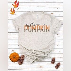 Bella Canvas Relaxed Cream and Orange Short Sleeve Tee